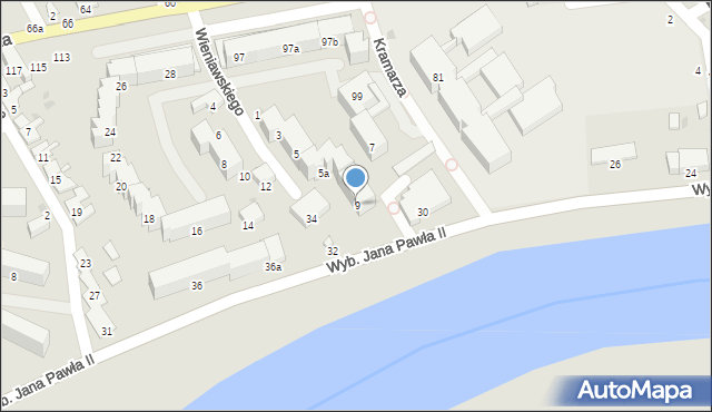 Przemyśl, Wieniawskiego Henryka, 9, mapa Przemyśla