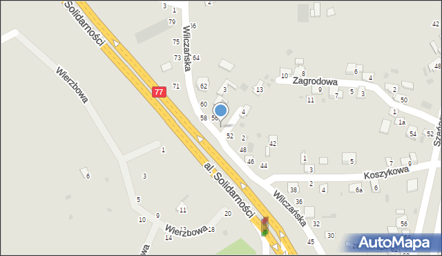 Przemyśl, Wilczańska, 54, mapa Przemyśla