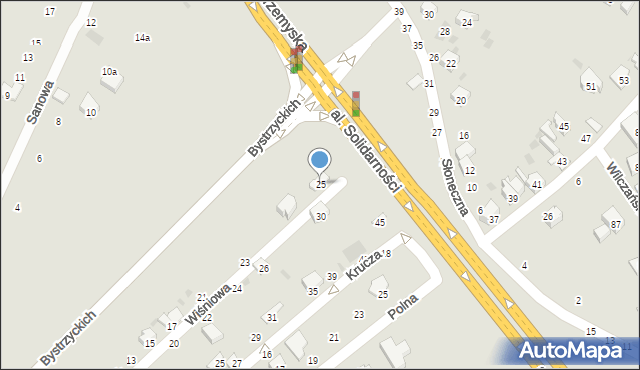 Przemyśl, Wiśniowa, 25, mapa Przemyśla