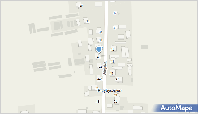 Przybyszewo, Wiejska, 42, mapa Przybyszewo