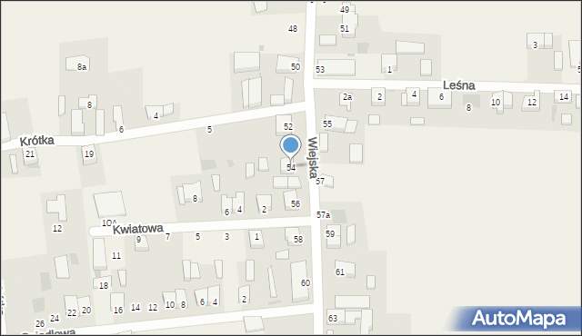 Przybyszewo, Wiejska, 54, mapa Przybyszewo