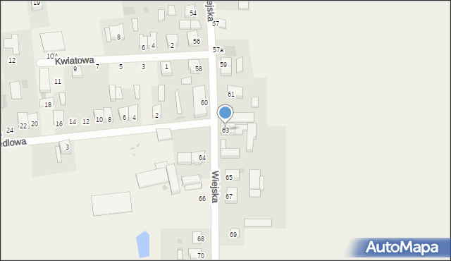 Przybyszewo, Wiejska, 63, mapa Przybyszewo