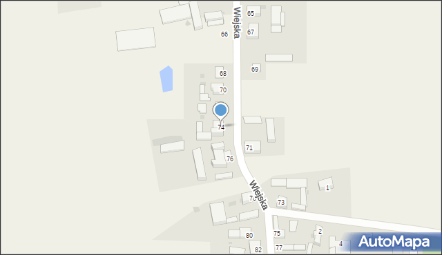 Przybyszewo, Wiejska, 74, mapa Przybyszewo