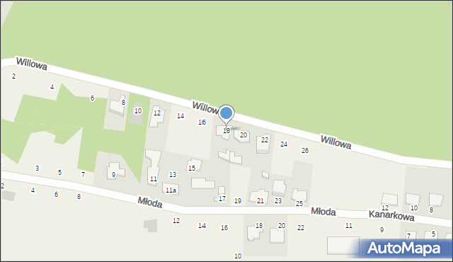 Przyłęki, Willowa, 18, mapa Przyłęki