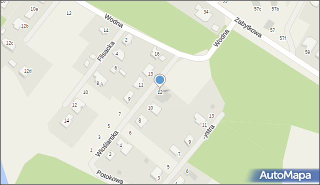 Przyłęki, Wioślarska, 12, mapa Przyłęki