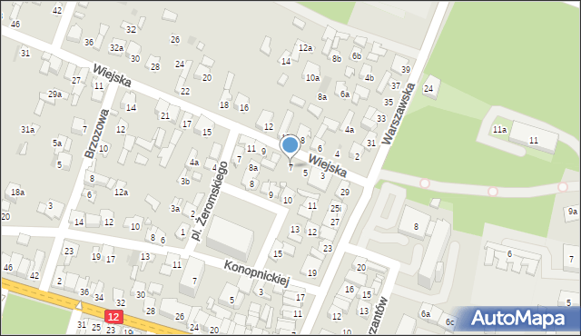 Przysucha, Wiejska, 7, mapa Przysucha