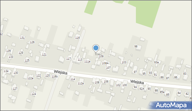 Psary, Wiejska, 111, mapa Psary