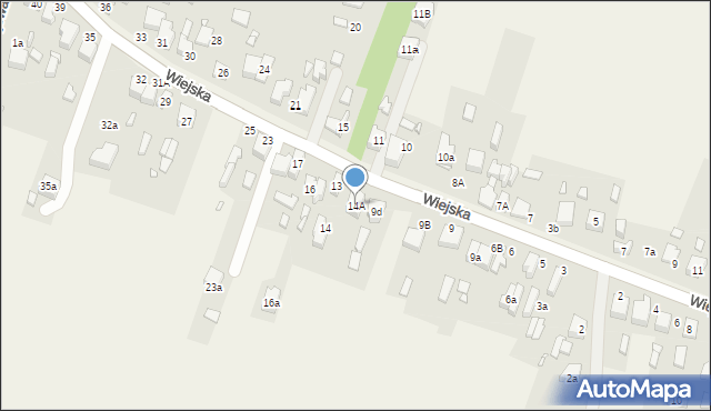 Psary, Wiejska, 14A, mapa Psary