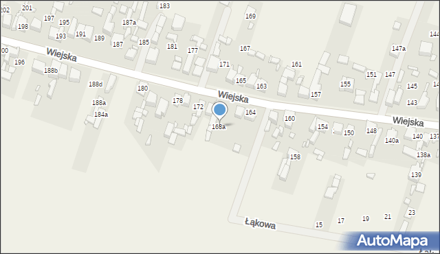 Psary, Wiejska, 168a, mapa Psary