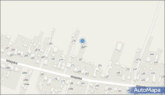 Psary, Wiejska, 169, mapa Psary