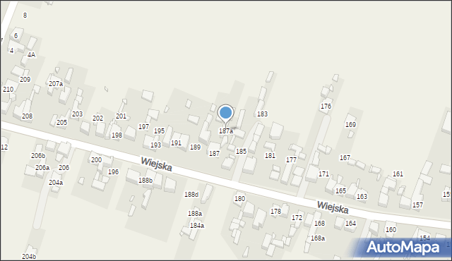 Psary, Wiejska, 187a, mapa Psary