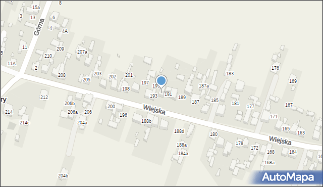 Psary, Wiejska, 192, mapa Psary