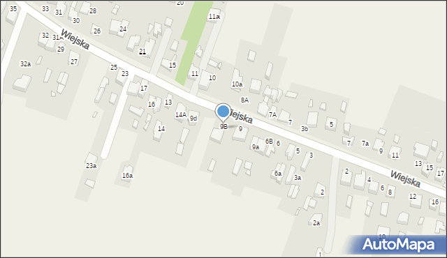 Psary, Wiejska, 9B, mapa Psary