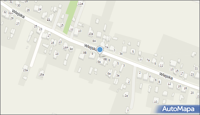 Psary, Wiejska, 9c, mapa Psary