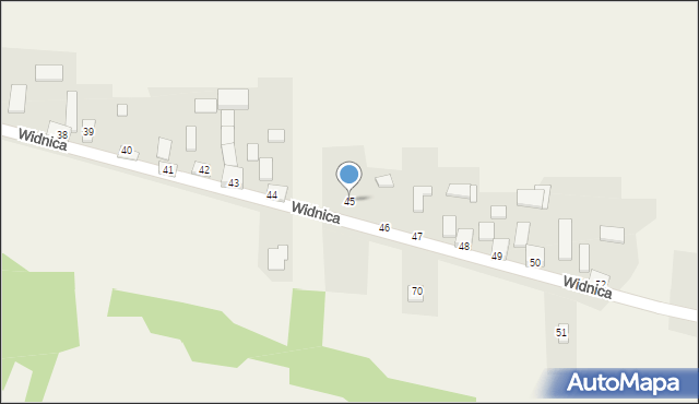 Pstroszyce Drugie, Widnica, 45, mapa Pstroszyce Drugie