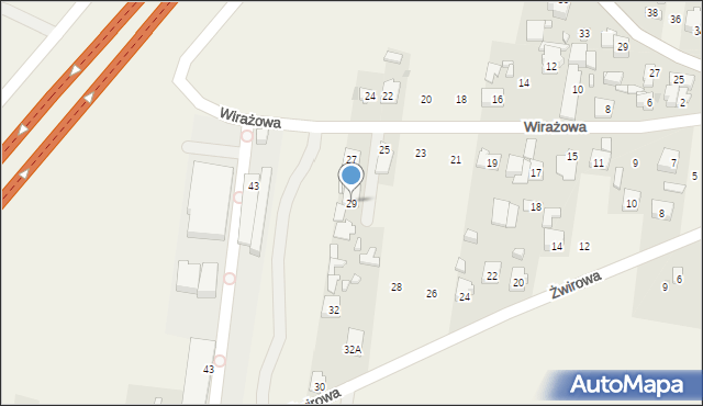 Puchały, Wirażowa, 29, mapa Puchały