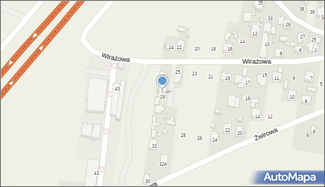 Puchały, Wirażowa, 33, mapa Puchały