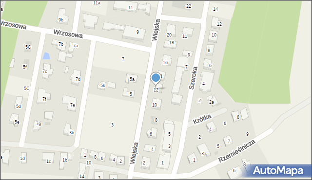 Pucice, Wiejska, 12, mapa Pucice