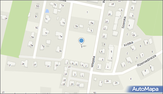 Pucice, Wiejska, 3, mapa Pucice