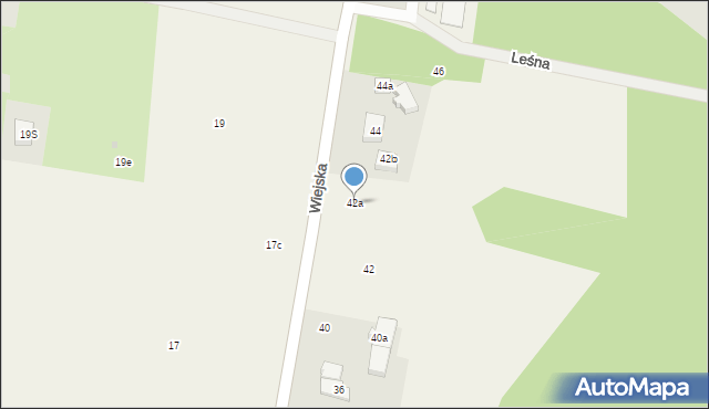 Pucice, Wiejska, 42a, mapa Pucice