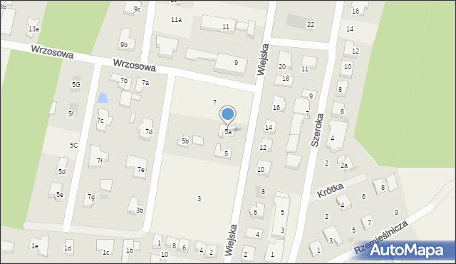 Pucice, Wiejska, 5a, mapa Pucice