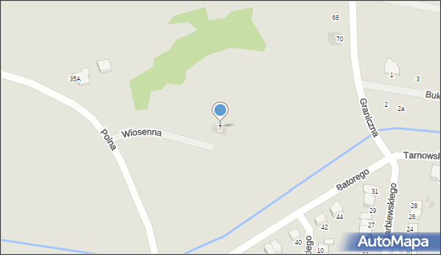 Pułtusk, Wiosenna, 7, mapa Pułtusk