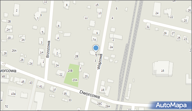 Puszczykowo, Wiązowa, 5, mapa Puszczykowo