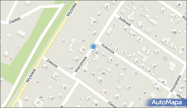 Puszczykowo, Wierzbowa, 5, mapa Puszczykowo