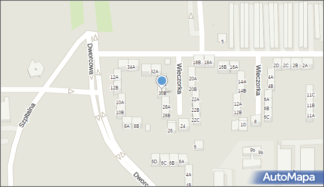 Pyskowice, Wieczorka Józefa, 30B, mapa Pyskowice