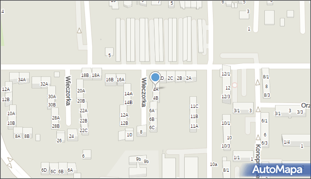 Pyskowice, Wieczorka Józefa, 4A, mapa Pyskowice