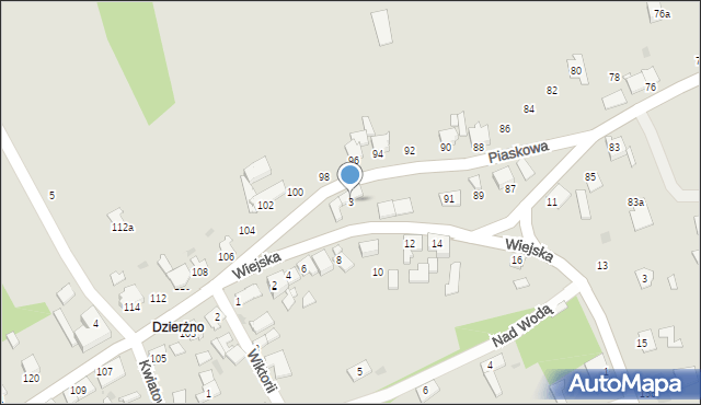 Pyskowice, Wiejska, 3, mapa Pyskowice