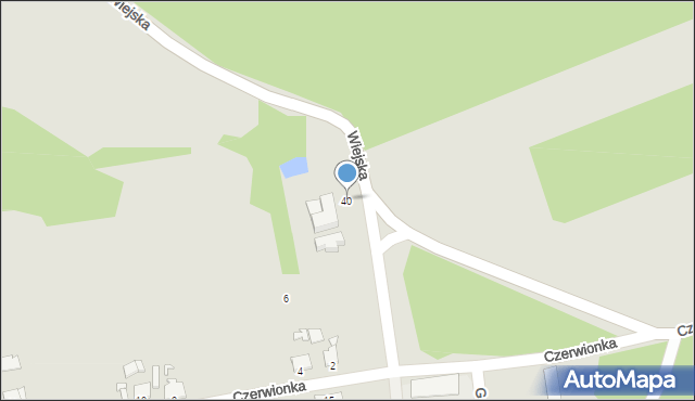 Pyskowice, Wiejska, 40, mapa Pyskowice