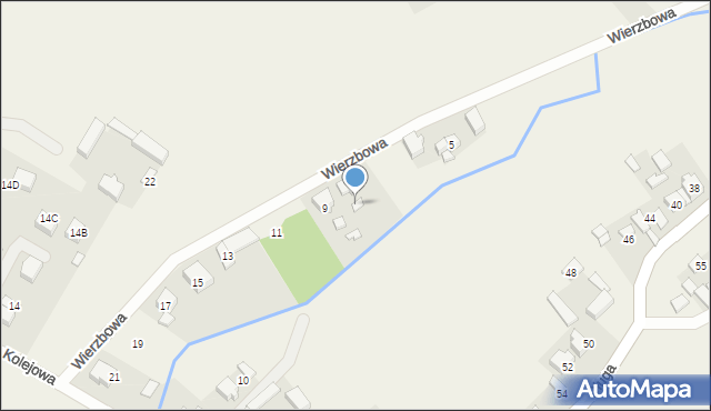 Pysząca, Wierzbowa, 7a, mapa Pysząca