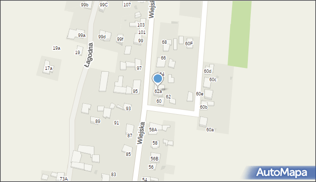 Rachowice, Wiejska, 62a, mapa Rachowice