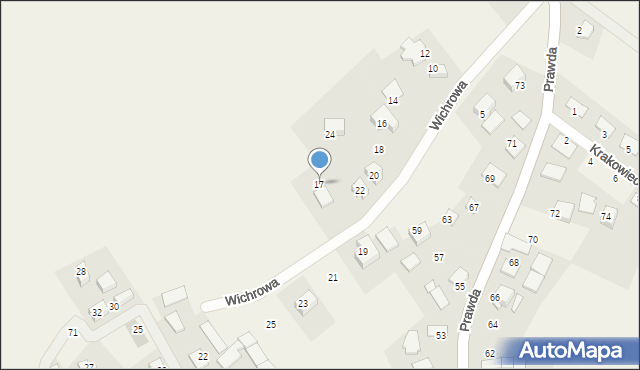 Raciborowice, Wichrowa, 17, mapa Raciborowice