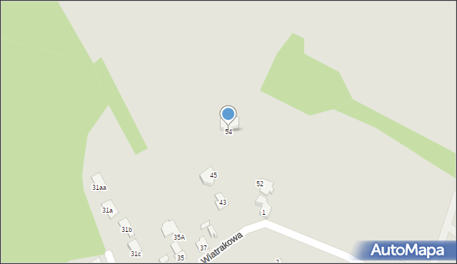 Racibórz, Wiatrakowa, 54, mapa Racibórz