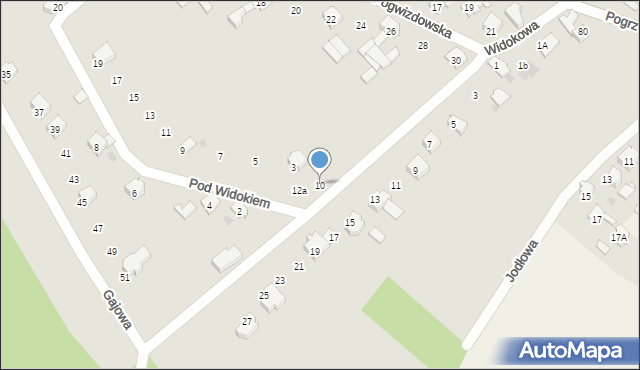 Racibórz, Widokowa, 10, mapa Racibórz