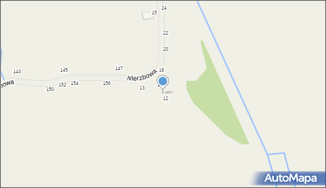 Radgoszcz, Wierzbowa, 14, mapa Radgoszcz