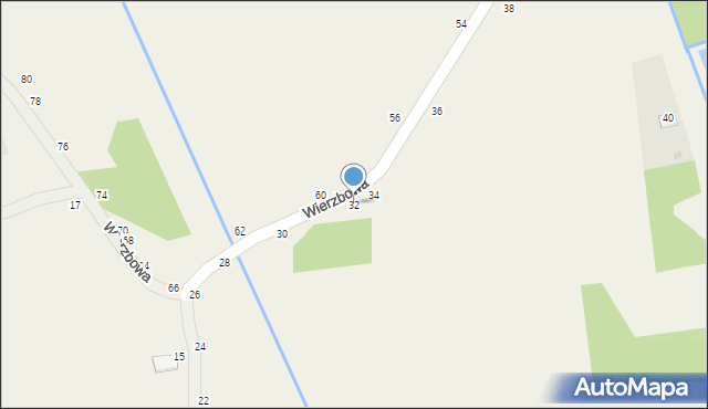 Radgoszcz, Wierzbowa, 32, mapa Radgoszcz