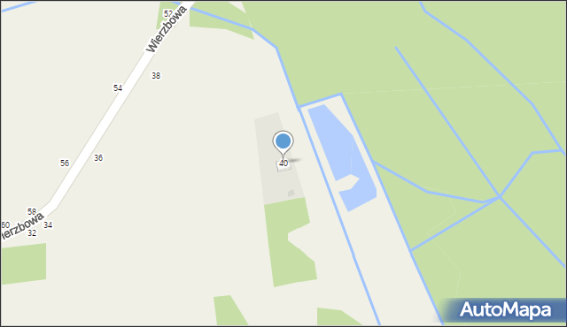 Radgoszcz, Wierzbowa, 40, mapa Radgoszcz