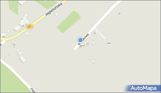 Radków, Widokowa, 25, mapa Radków