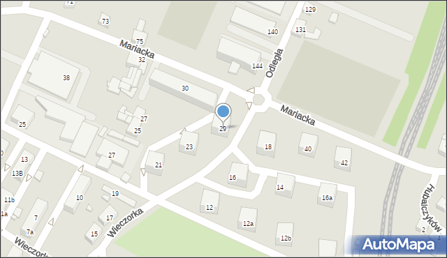Radlin, Wieczorka Józefa, 29, mapa Radlin