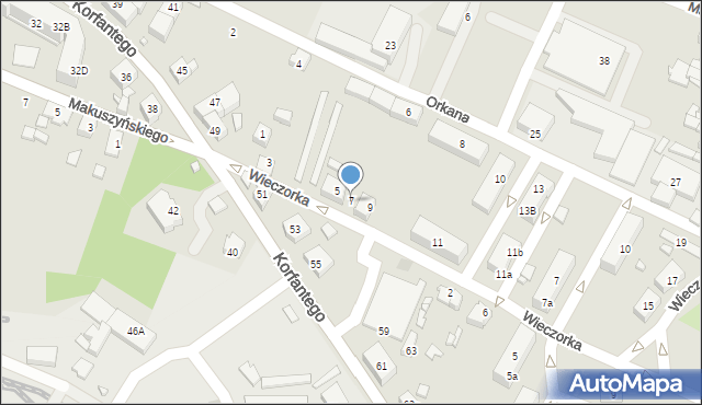 Radlin, Wieczorka Józefa, 7, mapa Radlin