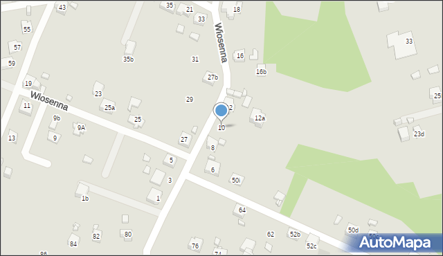 Radlin, Wiosenna, 10, mapa Radlin