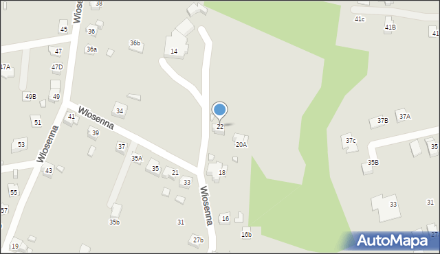 Radlin, Wiosenna, 22, mapa Radlin