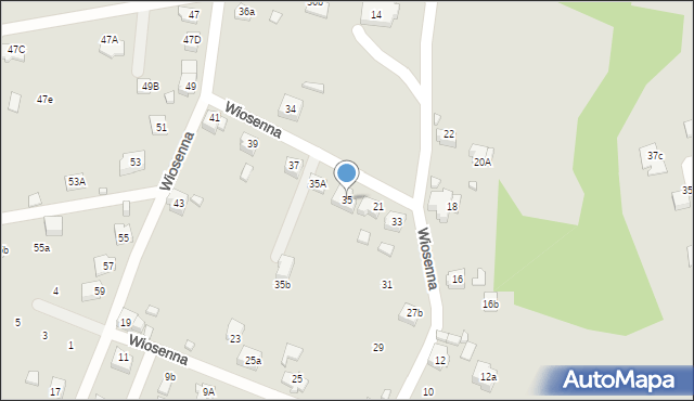 Radlin, Wiosenna, 35, mapa Radlin