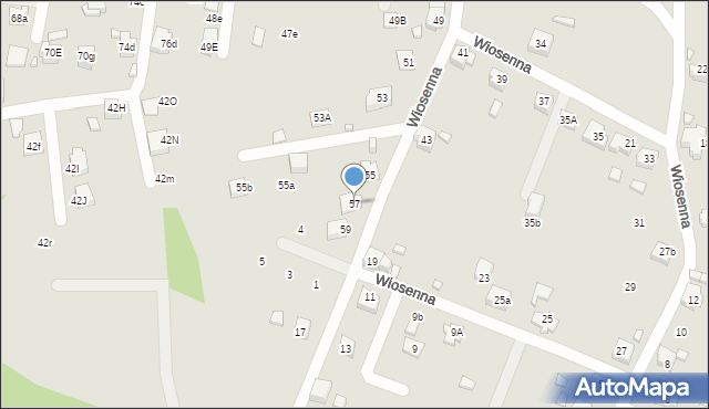 Radlin, Wiosenna, 57, mapa Radlin