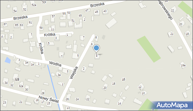 Radłów, Wiejska, 4, mapa Radłów