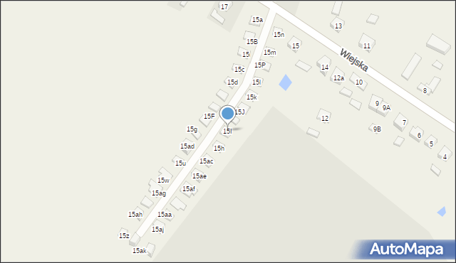Radłów, Wiejska, 15I, mapa Radłów