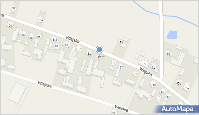 Radłów, Wiejska, 80, mapa Radłów